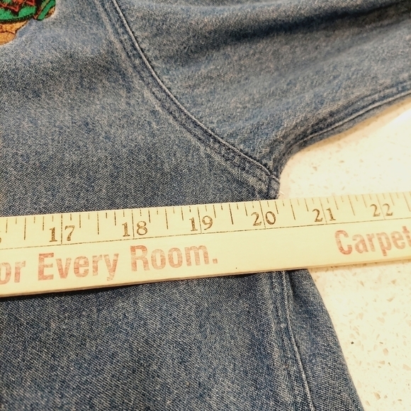 Vintage Cambridge Dry Goods Women's Large Denim Shirt Embroidered Teddy Bear EUC - Picture 10 of 11